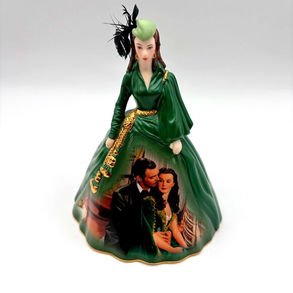 Gone With the Wind “Green Velvet Dress” Porcelain Figurine – Bradford Editions - Picture 2 of 10